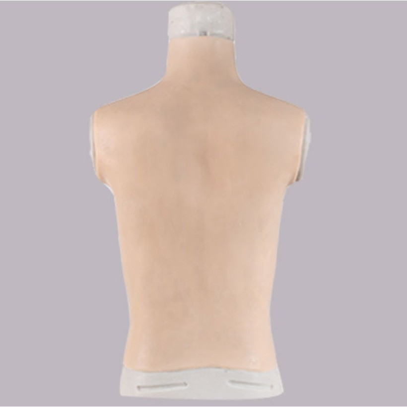 Buste long faux seins col haut, Silk padding taille G