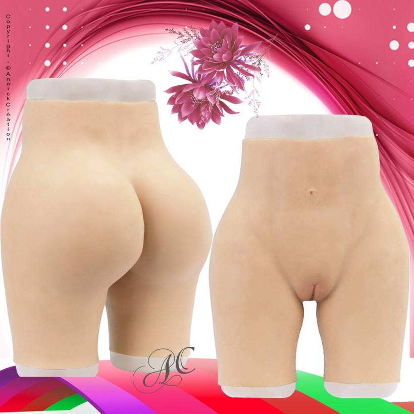 Panty réaliste en silicone, pour rehausser les fesses