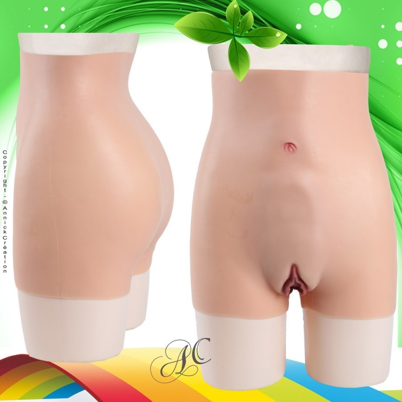 Panty faux vagin artificiel en silicone, taille haute