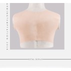 Buste faux seins 100% silicone encolure ronde, bonnet C-D-G