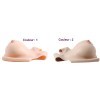 Buste faux seins silicone, encolure ronde, décolleté dos