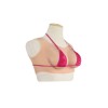 Buste faux seins silicone, encolure ronde, Bonnet B