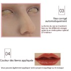 Masque féminin en silicone, tête pleine
