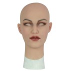Masque féminin en silicone, tête pleine