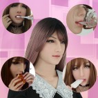 Masque féminin en silicone, tête pleine