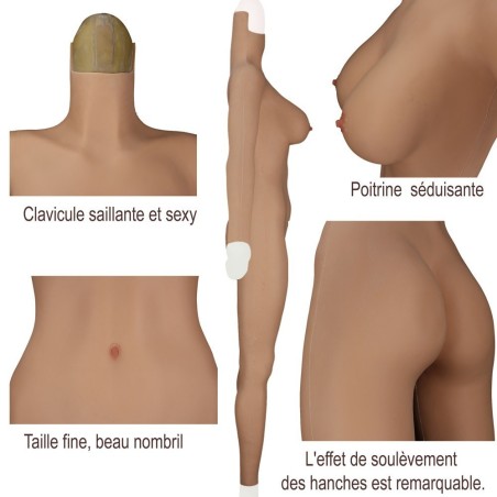 Combinaison intégrale faux seins, nouveau desing