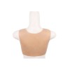 Buste faux seins, encolure ronde, 100% silicone