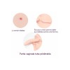 Panty taille haute faux vagin, en silicone