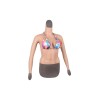 Buste faux seins manches longues, col haut, bonnet D