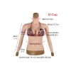 Buste faux seins manches longues, col haut, bonnet D