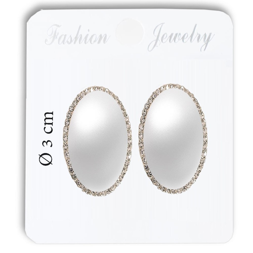 Boucles d'oreilles clip Perle, monture argentée Boucles d'oreilles clip Perle, monture argentée