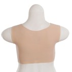 Buste faux seins silicone, encolure ronde