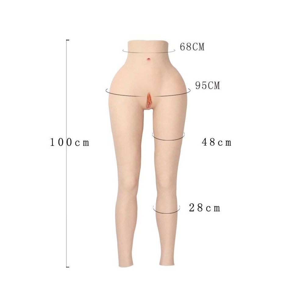 Legging faux vagin réaliste, en silicone