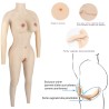Combinaison faux seins et faux vagin en silicone