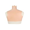 Buste faux seins, silicone, col haut, Bonnet B-C-D-E-G-H