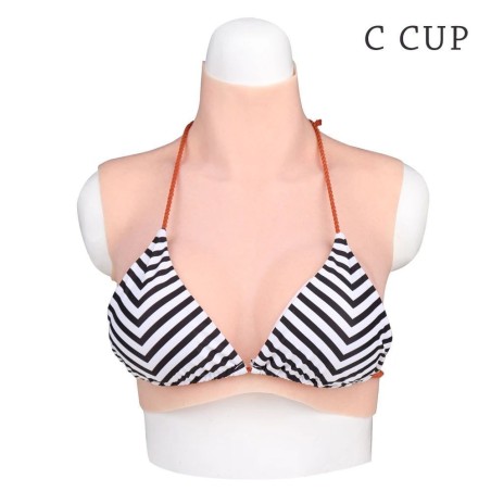 Buste faux seins prix discount, col haut