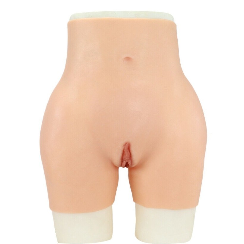 Panty faux vagin réaliste trangenre, en silicone 