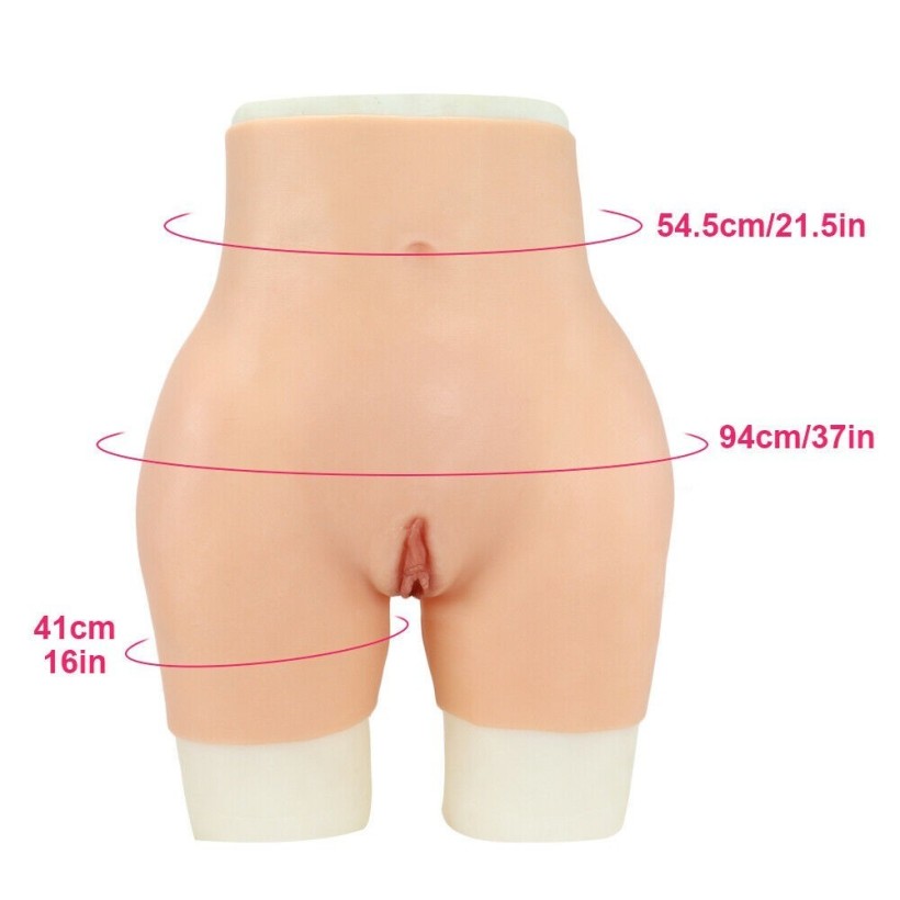 Panty faux vagin réaliste trangenre, en silicone