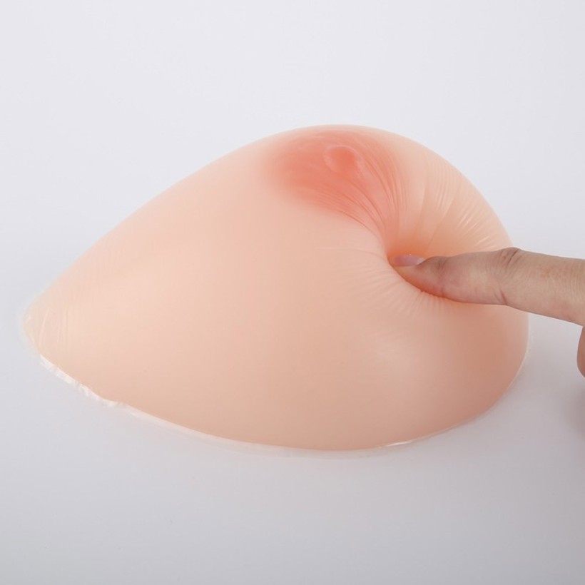 Faux seins silicone réaliste, forme de goutte d'eau