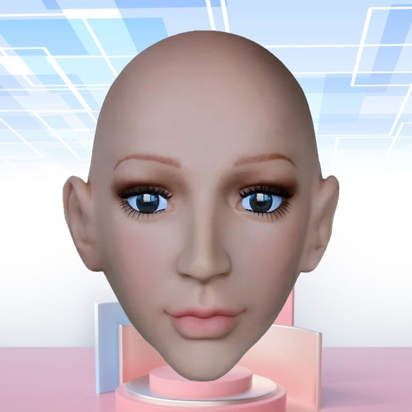 Masque silicone demi-tête, un look féminin surprenant Couleur:Chair