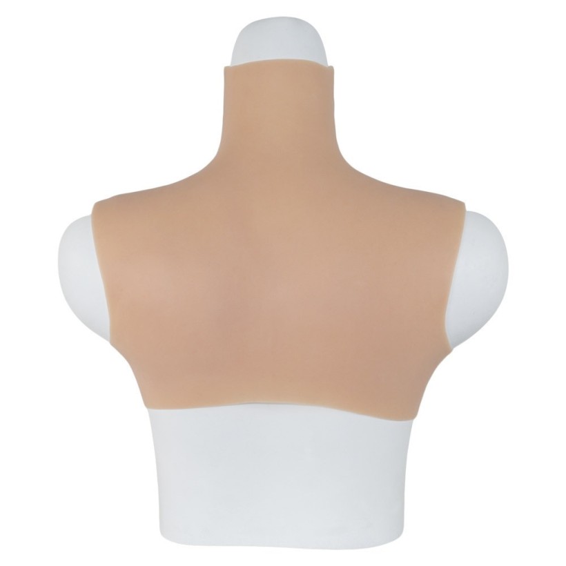 Buste faux seins, col haut, Bonnet C Taille Buste:BONNET-C  Option Bonnet:Intérieur gel silicone