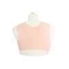 Buste faux seins silicone, bonnet B/C/D/E/F/G, encolure ronde