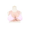 Buste faux seins silicone, bonnet B/C/D/E/F/G, encolure ronde