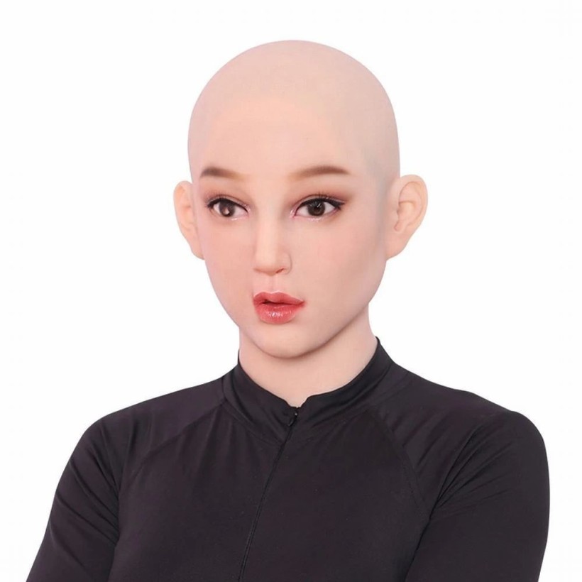 Masque féminin en silicone, tête pleine, lacets à l’arrière 