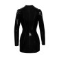 Robe courte à manches longues en vinyle F246