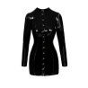 Robe courte à manches longues en vinyle F246
