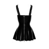 Robe courte ballerine en vinyle F248 Noir HandMade
