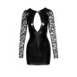 Mini robe wetlook et dentelle F253