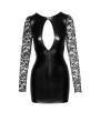 Mini robe wetlook et dentelle F253
