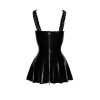 Robe courte ballerine en vinyle F248 Noir HandMade
