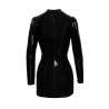 Robe courte à manches longues en vinyle F246