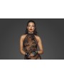Robe mi-longue transparente en tulle F240