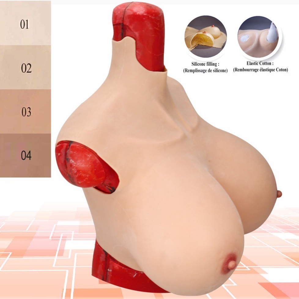 Faux seins énormes réalistes en silicone Faux seins énormes réalistes en silicone