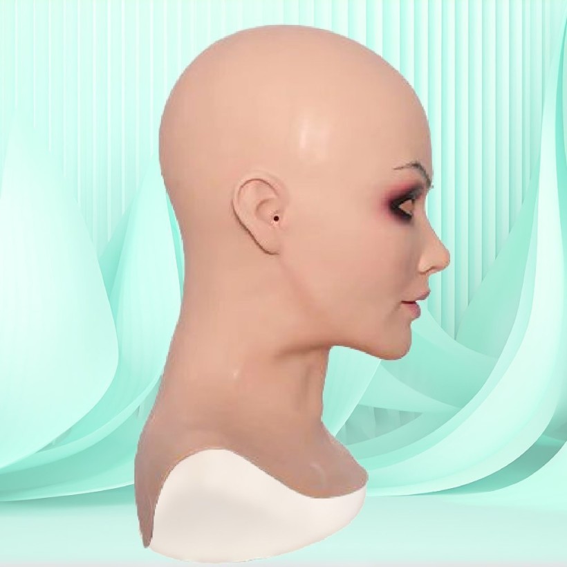 Masque tête pleine avec plastron réaliste en Silicone