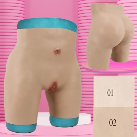 Panty faux vagin réaliste, en silicone 