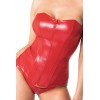 Corset rouge Mysteria F355 wetlook Noir HandMade