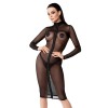 Robe mi-longue Ecstasy F347 en tulle Noir HandMade