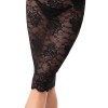 Robe mi-longue Nocturne F338 en dentelle Noir HandMade