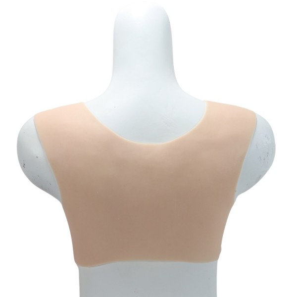 Buste faux seins silicone, encolure ronde, bonnet C