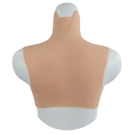 Buste fausse poitrine, intérieur bonnet élastique coton, col haut