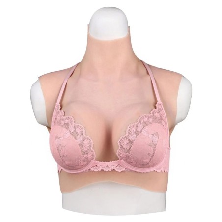 Buste faux seins prix discount, col haut