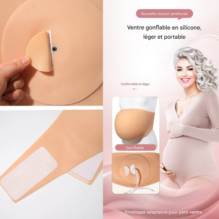 Faux Ventre Grossesse Réaliste Silicone Gonflable - Photo/Cosplay