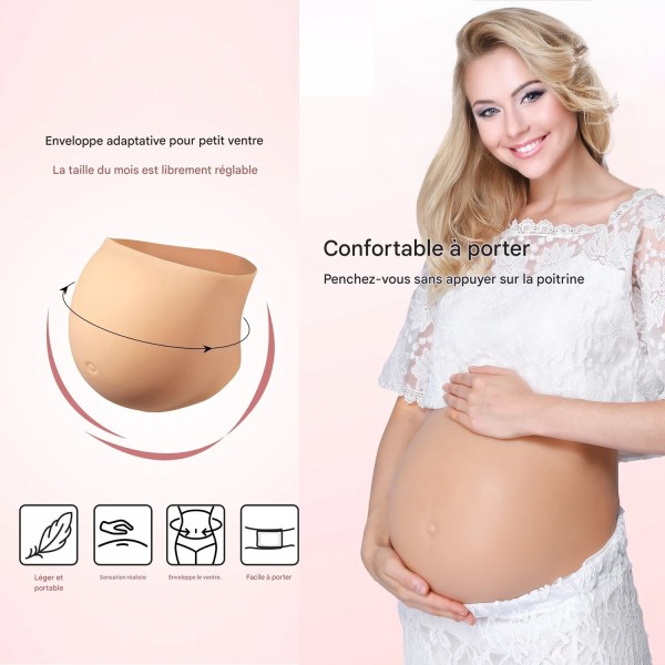 Faux Ventre de Grossesse Réaliste en Silicone Gonflable