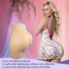 Panty fausses hanches en silicone, taille haute
