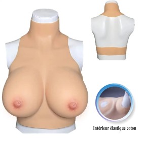 Buste Faux Seins en Silicone - Plastron Réaliste à Petit Prix
