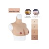 Buste faux seins sans démarcation, col haut